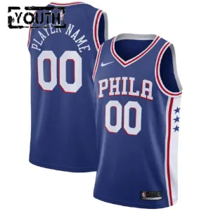 Nike Philadelphia 76ers Trikot Personalisiert Icon Edition Swingman Blau Für Kinder
