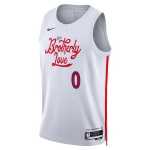 Nike Philadelphia 76ers Tyrese Maxey 0 Trikot City Edition 22/23 Swingman Weiß Für Herren