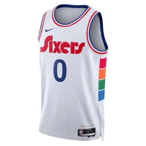 Nike Philadelphia 76ers Tyrese Maxey Trikot City Edition 24/25 Swingman Weiß Für Herren