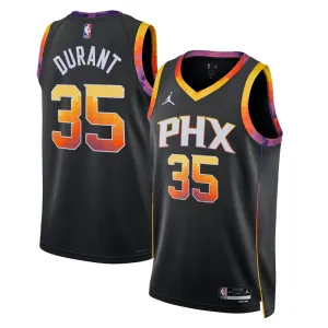 Jordan Phoenix Suns Kevin Durant 35 Trikot Statement Edition Swingman Schwarz Für Herren