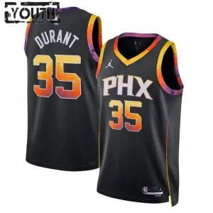 Jordan Phoenix Suns Kevin Durant 35 Trikot Statement Edition Swingman Schwarz Für Kinder