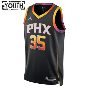 Jordan Phoenix Suns Kevin Durant 35 Trikot Statement Edition Swingman Schwarz Für Kinder