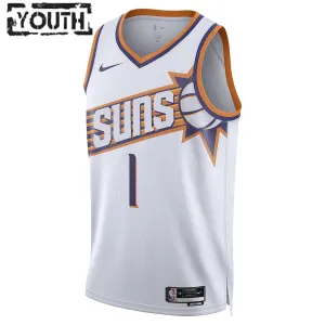 Nike Phoenix Suns Devin Booker Trikot Association Edition 23/24 Swingman Weiß Für Kinder