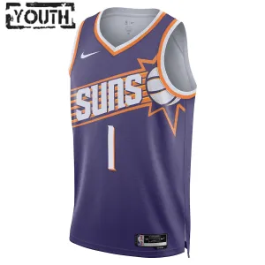 Nike Phoenix Suns Devin Booker Trikot Icon Edition 23/24 Swingman Lila Für Kinder