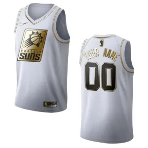 Nike Phoenix Suns Golden Edition Trikot Personalisiert Swingman Weiß Für Herren