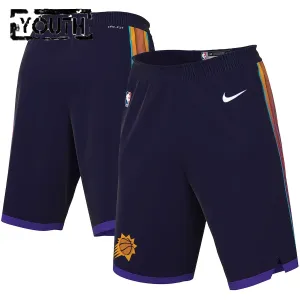 Nike Phoenix Suns Shorts City Edition 23/24 Swingman Lila Für Kinder
