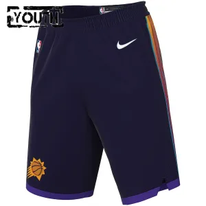 Nike Phoenix Suns Shorts City Edition 23/24 Swingman Lila Für Kinder