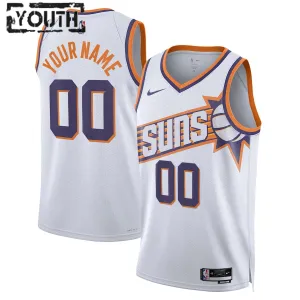 Nike Phoenix Suns Trikot Personalisiert Association Edition 23/24 Swingman Weiß Für Kinder