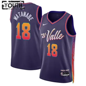 Nike Phoenix Suns Yuta Watanabe Trikot City Edition 23/24 Swingman Lila Für Kinder