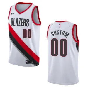 Nike Portland Trail Blazers Trikot Personalisiert Association Edition Swingman Weiß Für Herren
