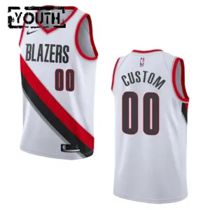 Nike Portland Trail Blazers Trikot Personalisiert Association Edition Swingman Weiß Für Kinder