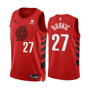 Portland Trail Blazers Jusuf Nurkic 27 Trikot Statement Edition Swingman Rot Für Herren
