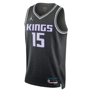 Jordan Sacramento Kings Davion Mitchell 15 Trikot Statement Edition Swingman Schwarz Für Herren