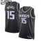 Jordan Sacramento Kings Davion Mitchell 15 Trikot Statement Edition Swingman Schwarz Für Kinder