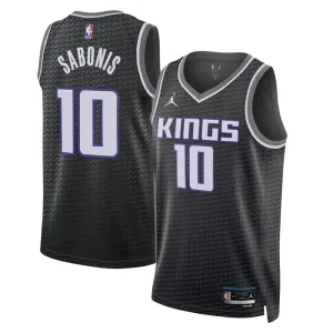 Jordan Sacramento Kings Domantas Sabonis 10 Trikot Statement Edition Swingman Schwarz Für Herren
