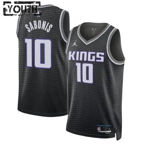 Jordan Sacramento Kings Domantas Sabonis 10 Trikot Statement Edition Swingman Schwarz Für Kinder