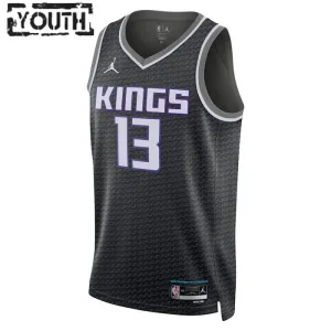 Jordan Sacramento Kings Keegan Murray 13 Trikot Statement Edition Swingman Schwarz Für Kinder