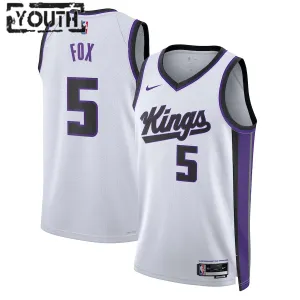 Nike Sacramento Kings De Aaron Fox Trikot Association Edition 23/24 Swingman Weiß Für Kinder