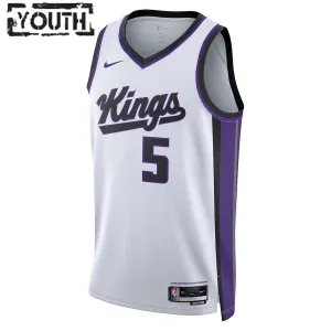 Nike Sacramento Kings De Aaron Fox Trikot Association Edition 23/24 Swingman Weiß Für Kinder