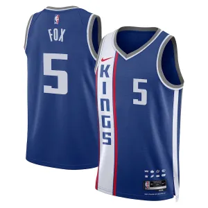 Nike Sacramento Kings De Aaron Fox Trikot City Edition 23/24 Swingman Blau Für Herren