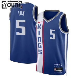 Nike Sacramento Kings De Aaron Fox Trikot City Edition 23/24 Swingman Blau Für Kinder
