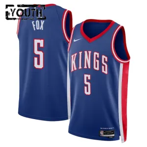 Nike Sacramento Kings De Aaron Fox Trikot City Edition 24/25 Swingman Blau Für Kinder