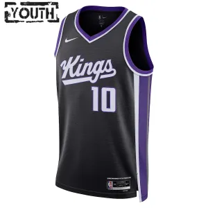 Nike Sacramento Kings Domantas Sabonis Trikot Icon Edition 23/24 Swingman Schwarz Für Kinder