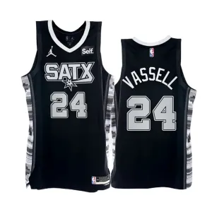 Jordan San Antonio Spurs Devin Vassell 24 Trikot Statement Edition Swingman Schwarz Für Herren Jordan San Antonio Spurs Devin Vassell 24 Trikot Statement Edition Swingman Schwarz Für Herren