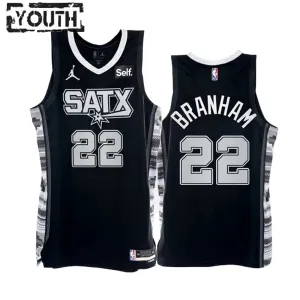 Jordan San Antonio Spurs Malaki Branham 22 Trikot Statement Edition Swingman Schwarz Für Kinder Jordan San Antonio Spurs Malaki Branham 22 Trikot Statement Edition Swingman Schwarz Für Kinder