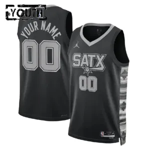 Jordan San Antonio Spurs Trikot Personalisiert Statement Edition Swingman Schwarz Für Kinder