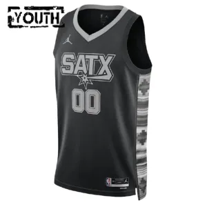 Jordan San Antonio Spurs Trikot Personalisiert Statement Edition Swingman Schwarz Für Kinder