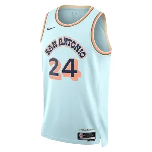 Nike San Antonio Spurs Devin Vassell Trikot City Edition 24/25 Swingman Blau Für Herren
