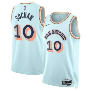 Nike San Antonio Spurs Jeremy Sochan Trikot City Edition 24/25 Swingman Blau Für Herren