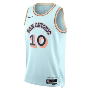 Nike San Antonio Spurs Jeremy Sochan Trikot City Edition 24/25 Swingman Blau Für Herren