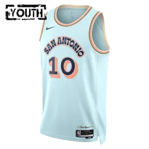 Nike San Antonio Spurs Jeremy Sochan Trikot City Edition 24/25 Swingman Blau Für Kinder