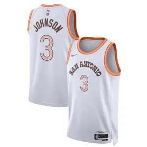 Nike San Antonio Spurs Keldon Johnson Trikot City Edition 23/24 Swingman Weiß Für Herren
