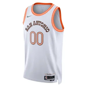 Nike San Antonio Spurs Trikot Personalisiert City Edition 23/24 Swingman Weiß Für Herren