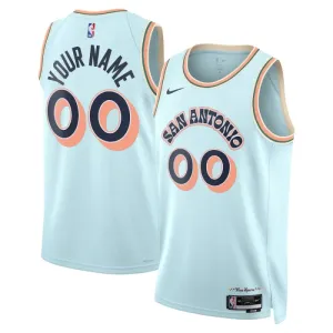 Nike San Antonio Spurs Trikot Personalisiert City Edition 24/25 Swingman Blau Für Herren
