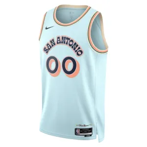Nike San Antonio Spurs Trikot Personalisiert City Edition 24/25 Swingman Blau Für Herren