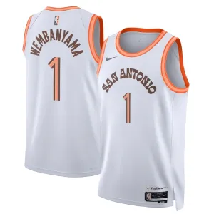 Nike San Antonio Spurs Victor Wembanyama 1 Trikot City Edition 23/24 Swingman Weiß Für Herren