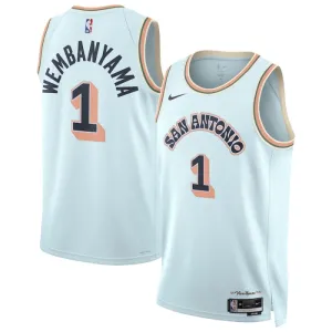 Nike San Antonio Spurs Victor Wembanyama Trikot City Edition 24/25 Swingman Blau Für Herren