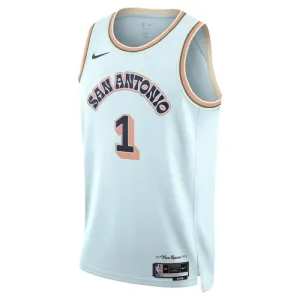 Nike San Antonio Spurs Victor Wembanyama Trikot City Edition 24/25 Swingman Blau Für Herren
