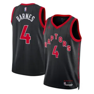 Jordan Toronto Raptors Scottie Barnes 4 Trikot Statement Edition Swingman Schwarz Für Herren