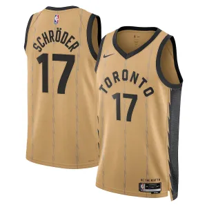 Nike Toronto Raptors Dennis Schroder Trikot City Edition 23/24 Swingman Gold Für Herren