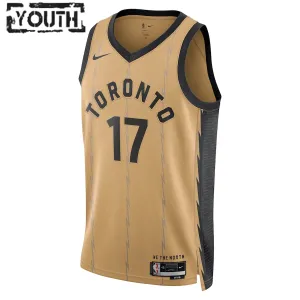 Nike Toronto Raptors Dennis Schroder Trikot City Edition 23/24 Swingman Gold Für Kinder