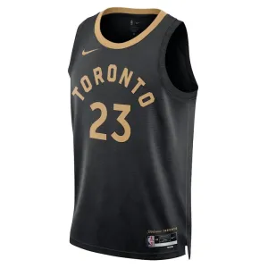 Nike Toronto Raptors Fred Vanvleet 23 Trikot City Edition 22/23 Swingman Schwarz Für Herren