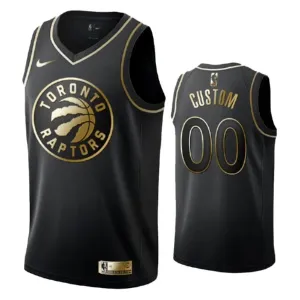 Nike Toronto Raptors Golden Edition Trikot Personalisiert Swingman Schwarz Für Herren