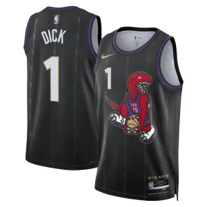 Nike Toronto Raptors Grady Dick Trikot City Edition 24/25 Swingman Schwarz Für Herren