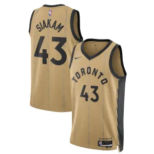 Nike Toronto Raptors Pascal Siakam Trikot City Edition 23/24 Swingman Gold Für Herren
