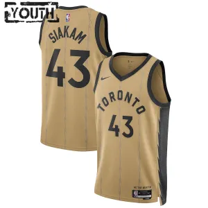 Nike Toronto Raptors Pascal Siakam Trikot City Edition 23/24 Swingman Gold Für Kinder